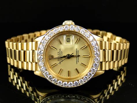 ladies gold rolex price|pre owned ladies rolex datejust.